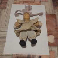 BAMBOLA IN STOFFA E PORCELLANA, VINTAGE