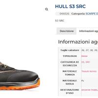 Scarpe lavoro antinfortunistiche SAFE HULL S3 SRC