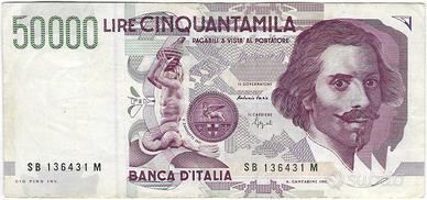 Repubblica Italiana - 50.000 L. Nuovo tipo Bernini