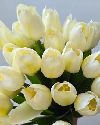 Set 20 tulipani artificiali bianchi nuovi