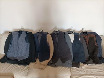 5 abiti uomo completi e 5 gilet