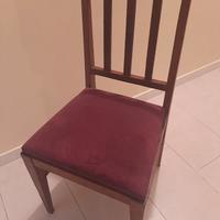 4 sedie originali Francia  1950 noce massicio