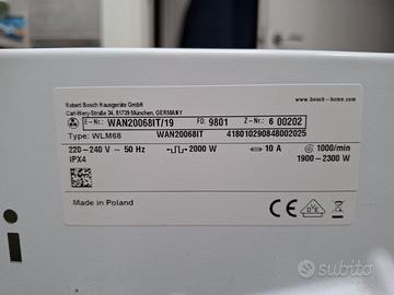 Pezzi di ricambio per Lavatrice Bosch