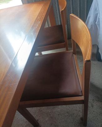 Tavolo in legno e 4 sedie anni 70 80