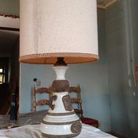 Lampada vintage in ceramica smaltata craquelé