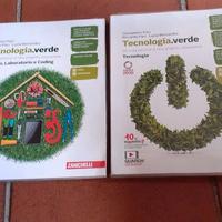 Libro scolastico tecnologia verde