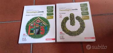 Libro scolastico tecnologia verde