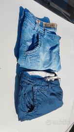 Set 2 pantaloni corti ginocchio 52 jeans