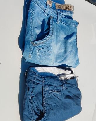 Set 2 pantaloni corti ginocchio 52 jeans