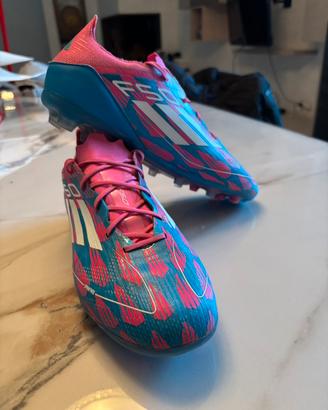 scarpe da calcio adidas f50 pro rosa e celesti