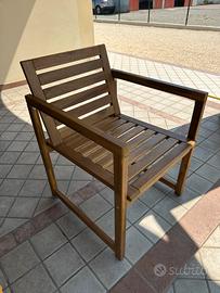 Sedie/poltrone da esterno in legno