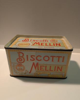 Scatola Latta Biscotti Mellin