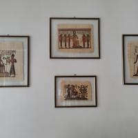 Papiri egiziani in cornice doppio vetro