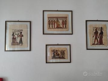 Papiri egiziani in cornice doppio vetro