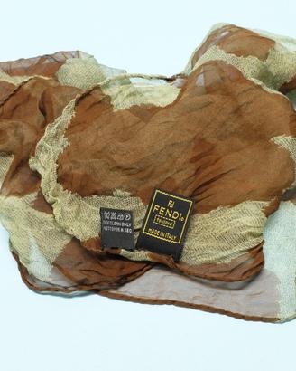 Foulard FENDI FF originale seta silk maculato