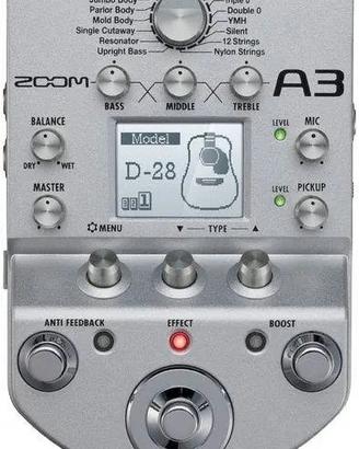 ZOOM A3 Preampli Chitarra Acustica