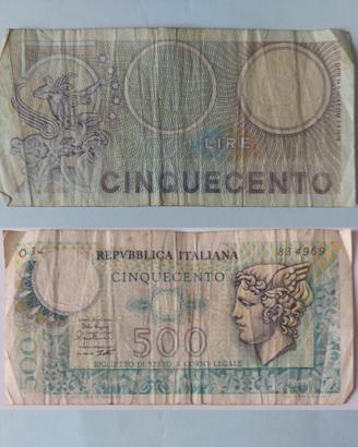 BANCONOTE DA 500 LIRE