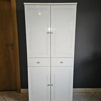 Elegante Colonna Bagno Multiuso - Bianco Lucido