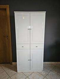 Elegante Colonna Bagno Multiuso - Bianco Lucido