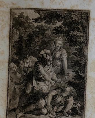 Incisione rara XVIII sec. Orlando Furioso - Cochin