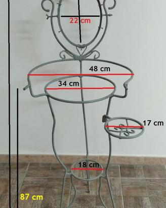 Toilette Artigianale in Ferro Battuto