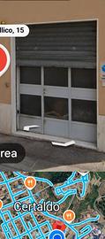 Porta per garage in ferro e vetro