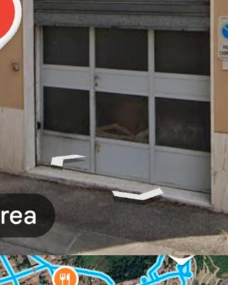 Porta per garage in ferro e vetro