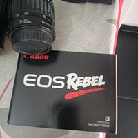 Canon EOS Rebel + Flash + 2 Obiettivi Canon EF (28