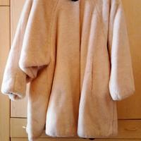 Teddy coat donna bianco avorio 