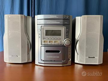 Stereo PANASONIC con mangiacassette e lettore CD