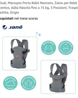 Marsupio porta bebe’ Jane’ dual