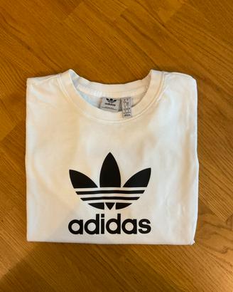 Maglietta corta bianca del brand Adidas, taglia S.