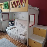 Letto soppalco bamb/ragazzi 