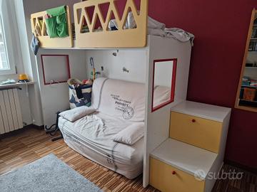 Letto soppalco bamb/ragazzi 