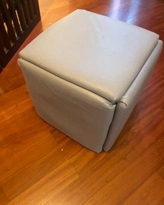 Sedia pouf cubo grigio 5 in 1  Salvaspazio