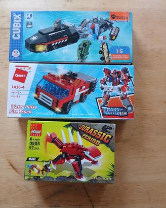 LOTTO DI 3 KIT NUOVI CON SCATOLA TIPO LEGO: - PEIZ