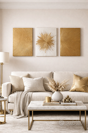 Tris Tele “Sun Rays”, 30*40cm, realizzate a mano