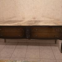 Comò vintage neoclassico anni 60 piano in onice