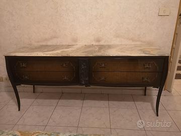 Comò vintage neoclassico anni 60 piano in onice