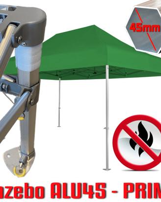 Gazebo 3x4,5 pieghevole verde impermeabile eventi
