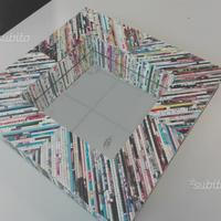 SPECCHIO -QUADRO carta da giornale riciclata