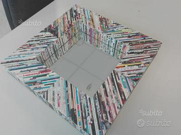 SPECCHIO -QUADRO carta da giornale riciclata