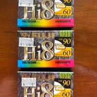 3 Cassette in confezione Fuji Hi8 MP PAL/secam 90