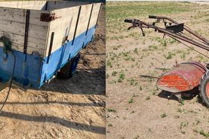 rimorchio fisso e motocoltivatore nibbi fresa