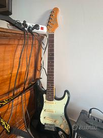 chitarra elettrica e amplificatore