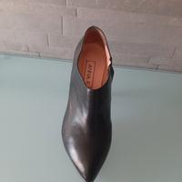 scarpa nappa nera pelle con tacco ANNA F.