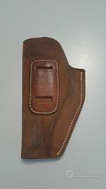 fondina interna per pistola in cuoio marrone