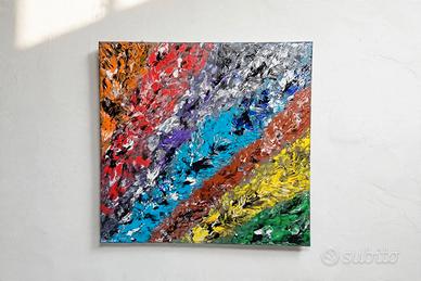 Quadro Astratto 50x50 originale  coloratissimo