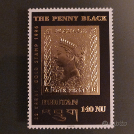 Francobollo 22 carati oro