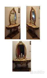 Console con specchiera stile barocco